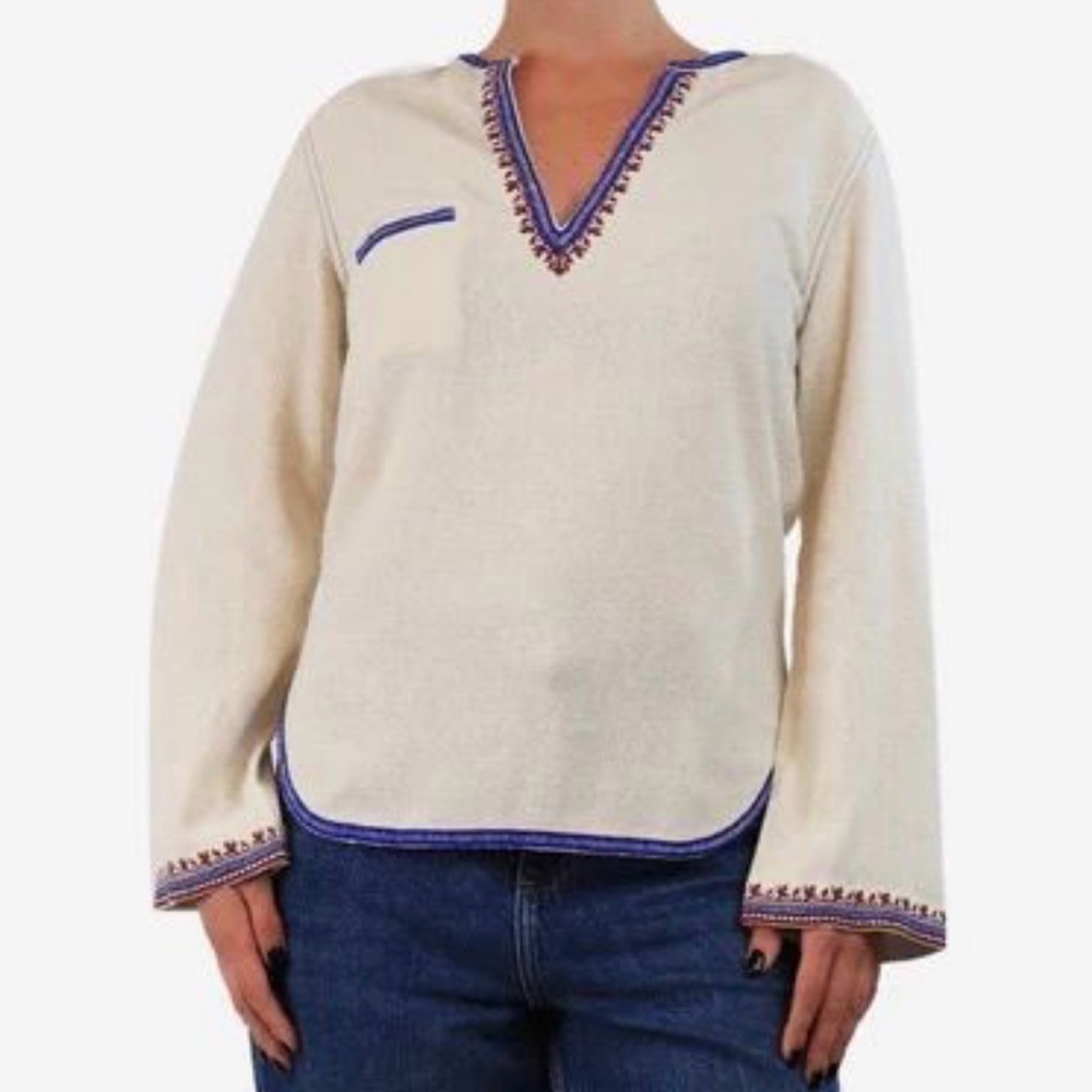 Isabel Marant Etoile 100% Silk Embroidered Blouse